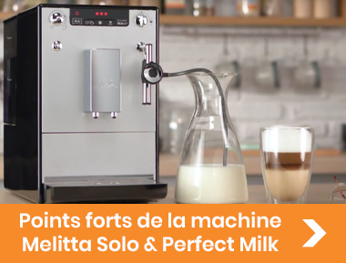 Points forts de la machine Melitta Perfect Milk